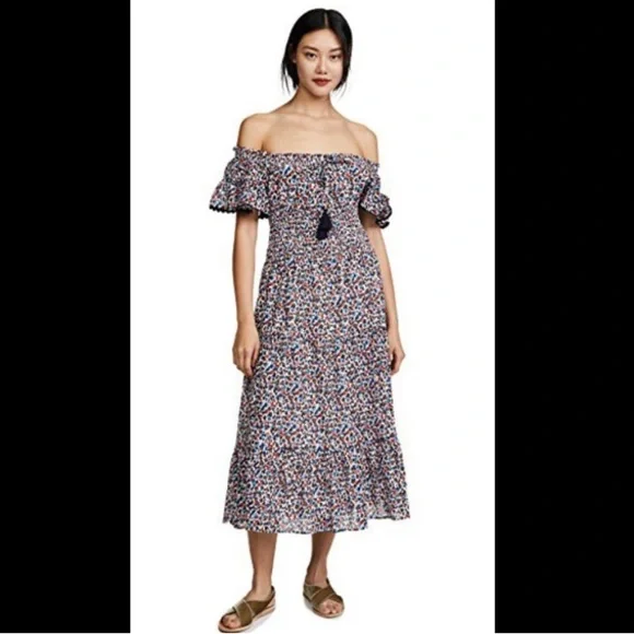 Tory Burch | Dresses | Nwt Tory Burch Wildflower Multicolor Smocked Midi  Dress | Poshmark